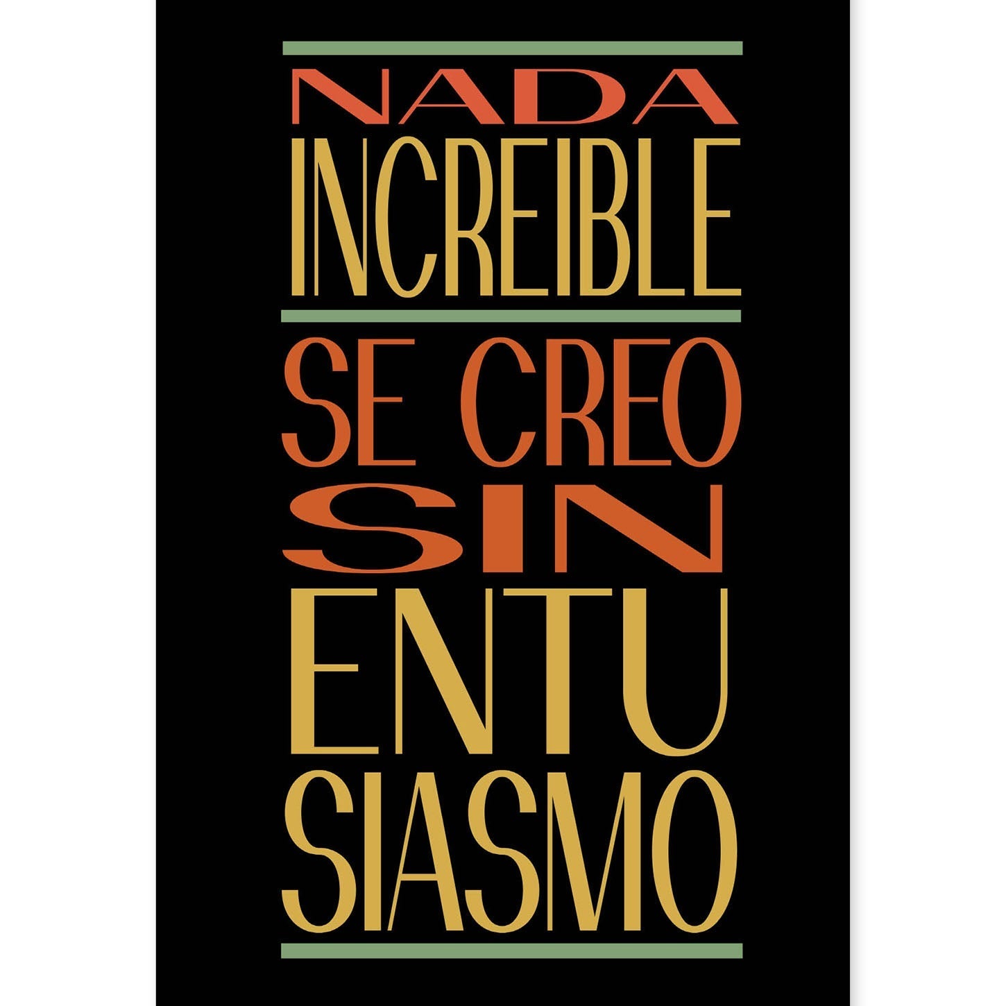 Poster con mensaje feliz. Lámina Nada increible se creo....-Artwork-Nacnic-A4-Sin marco-Nacnic Estudio SL