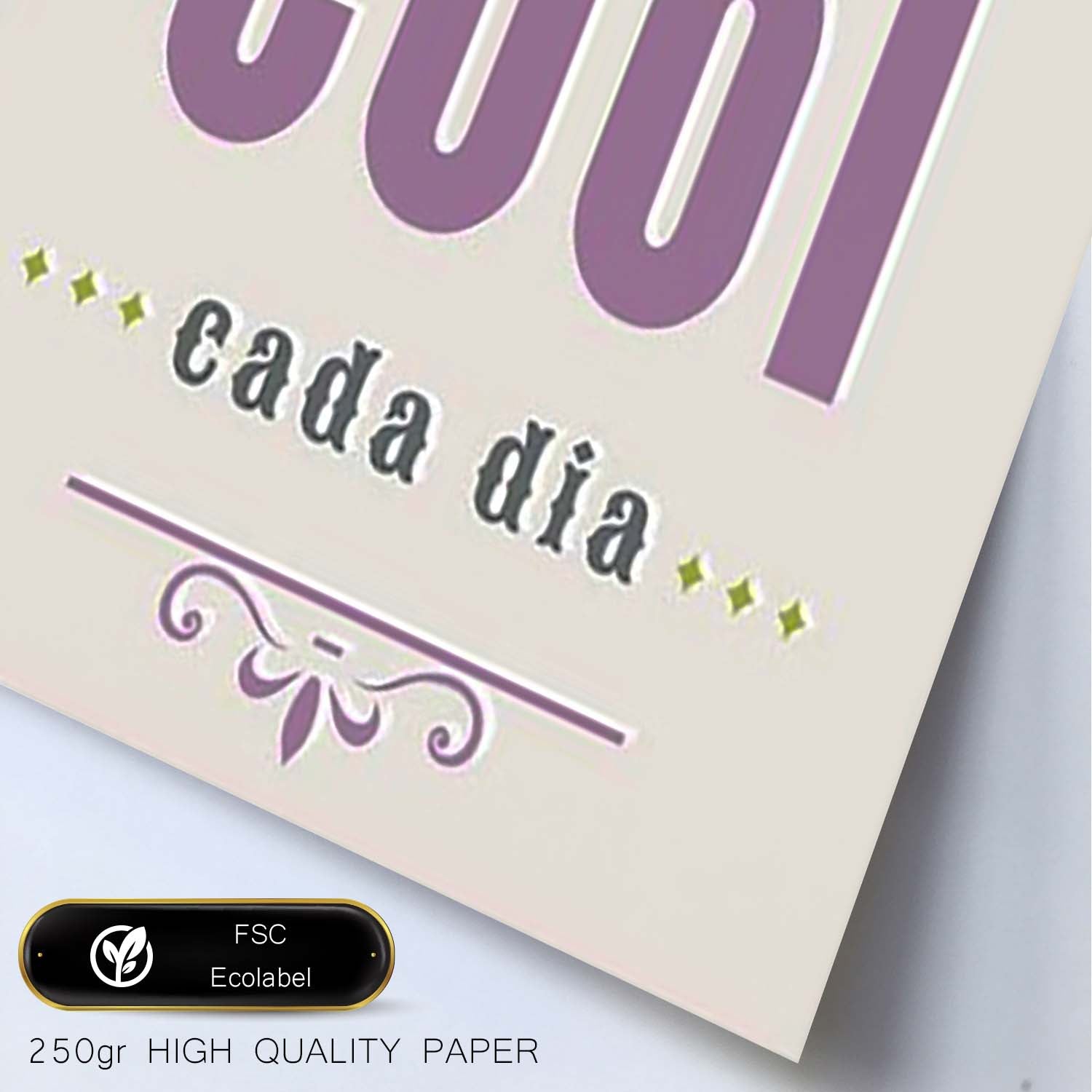 Poster con mensaje feliz. Lámina No olvides ser cool cada día.-Artwork-Nacnic-Nacnic Estudio SL