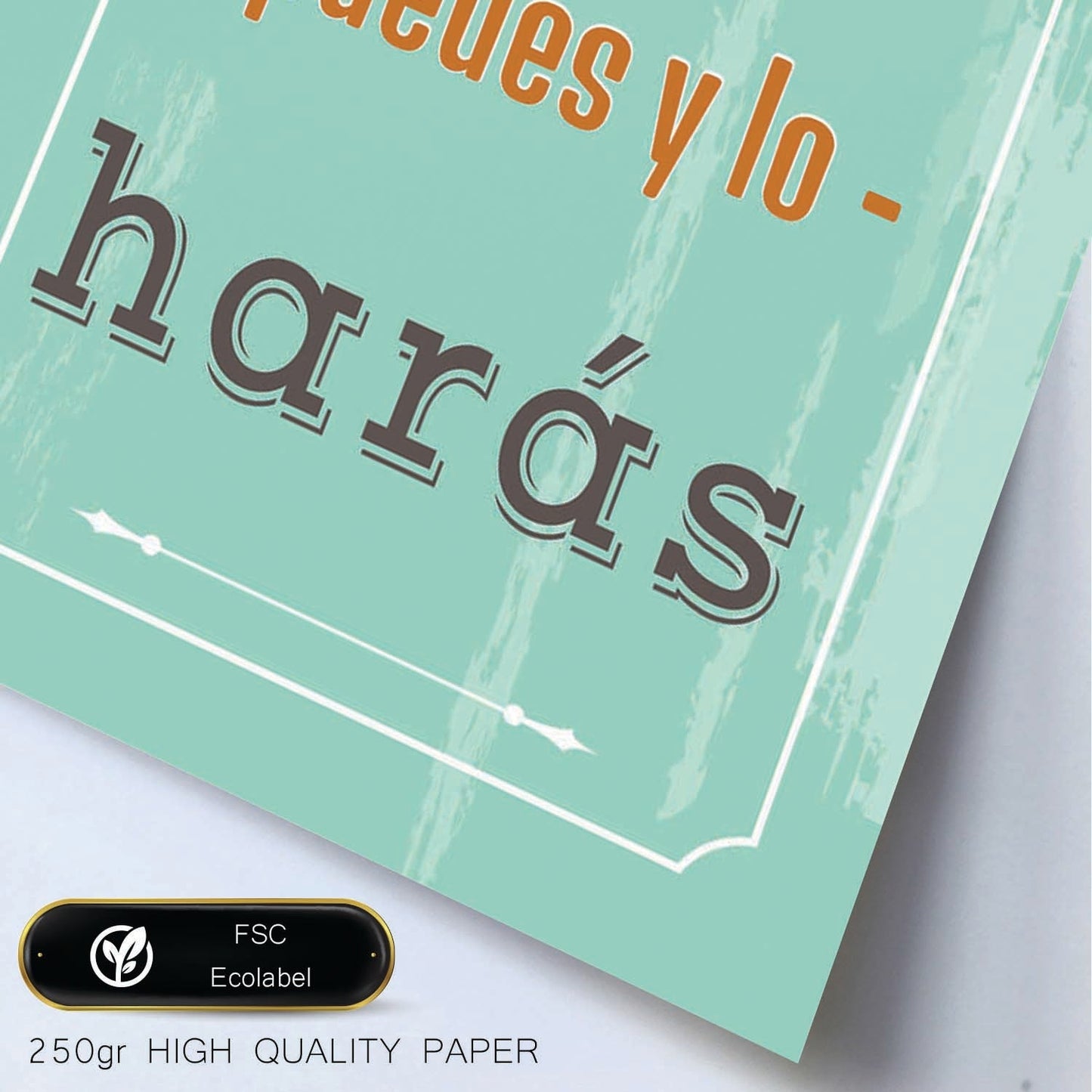 Poster con mensaje feliz. Lámina Piensa que puedes y lo harás 2.-Artwork-Nacnic-Nacnic Estudio SL