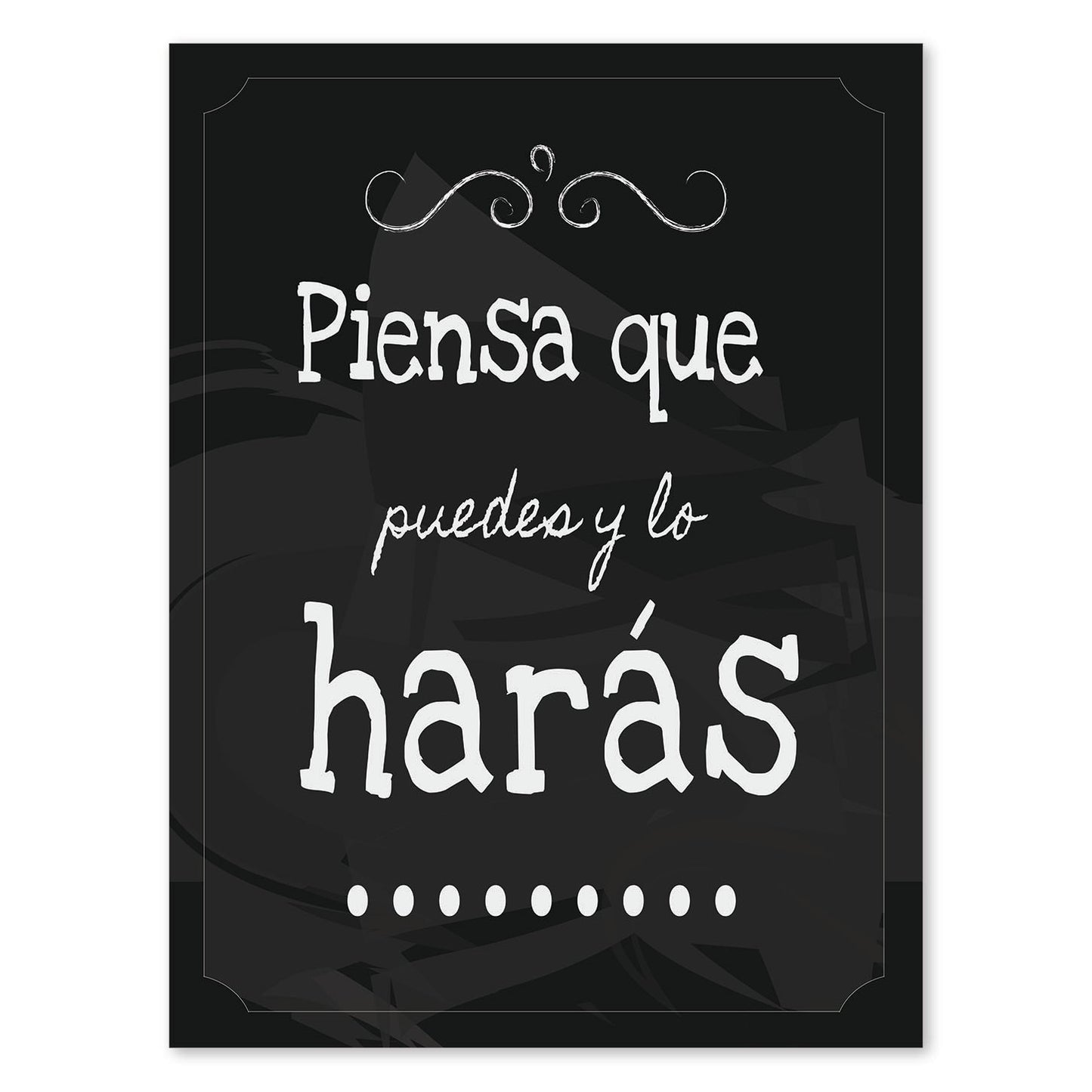 Poster con mensaje feliz. Lámina Piensa que puedes y lo harás.-Artwork-Nacnic-A4-Sin marco-Nacnic Estudio SL