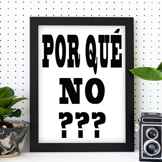 Poster con mensaje feliz. Lámina Por que no.-Artwork-Nacnic-Nacnic Estudio SL