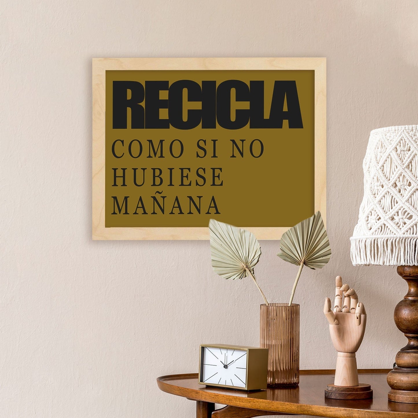 Poster con mensaje feliz. Lámina Recicla como si no hubiese mañana.-Artwork-Nacnic-Nacnic Estudio SL