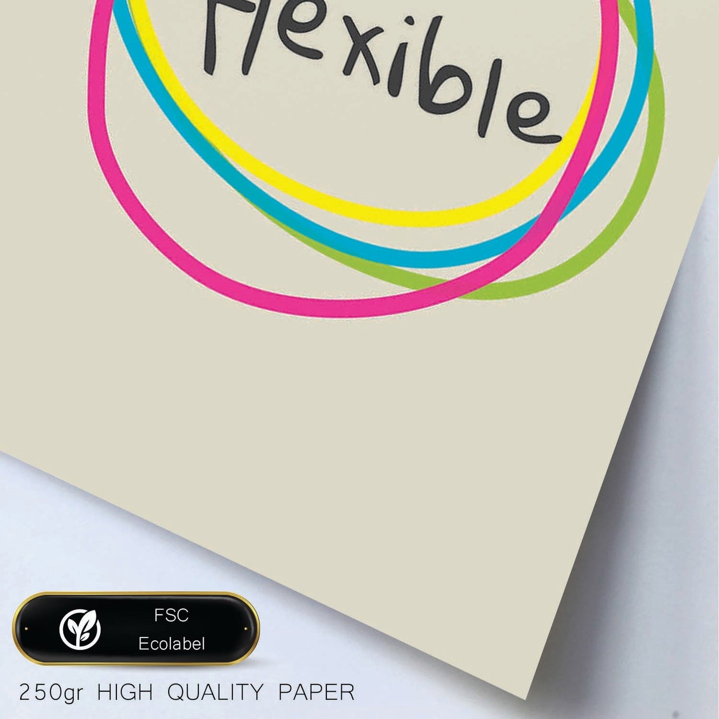 Poster con mensaje feliz. Lámina Se flexible 2.-Artwork-Nacnic-Nacnic Estudio SL