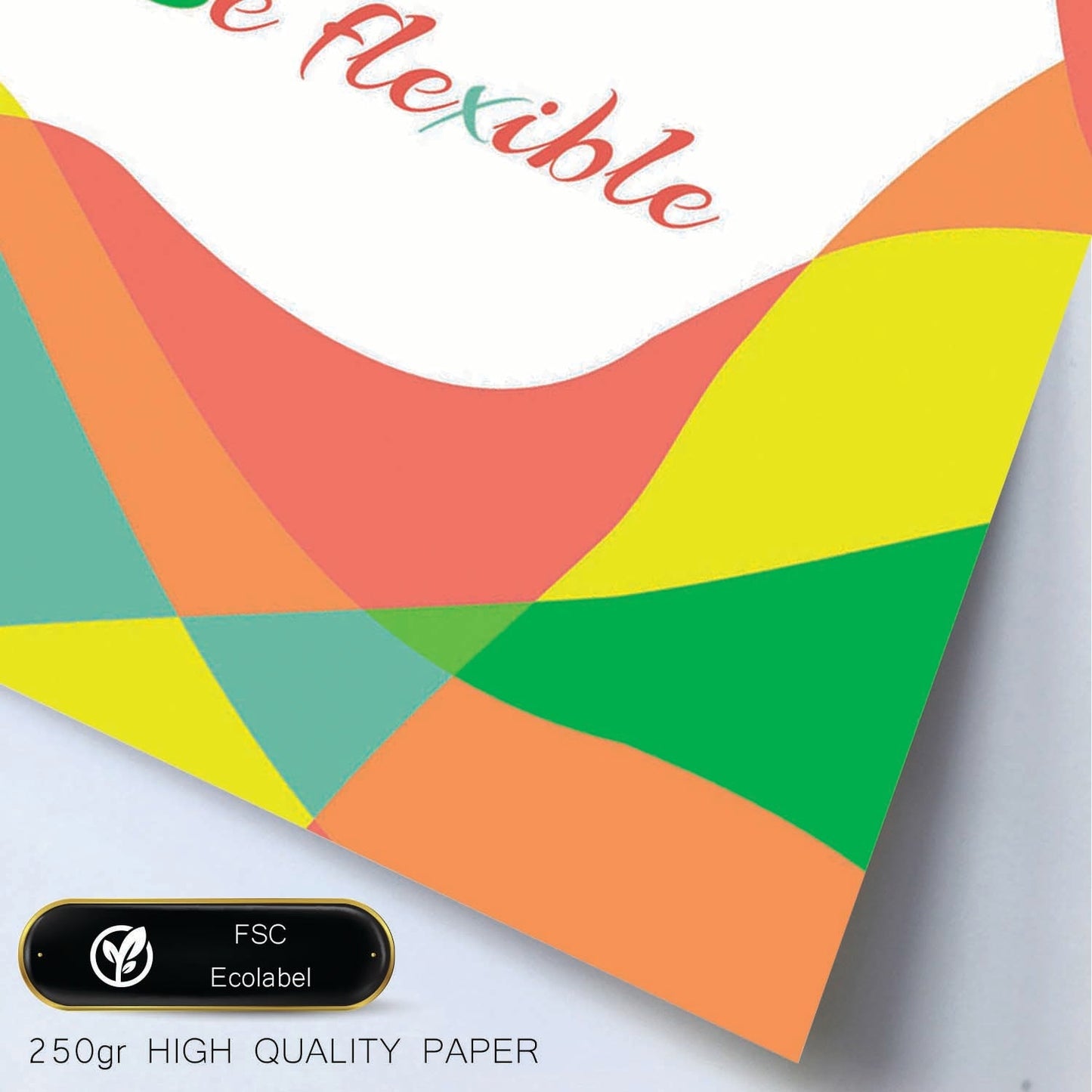 Poster con mensaje feliz. Lámina Sé flexible.-Artwork-Nacnic-Nacnic Estudio SL