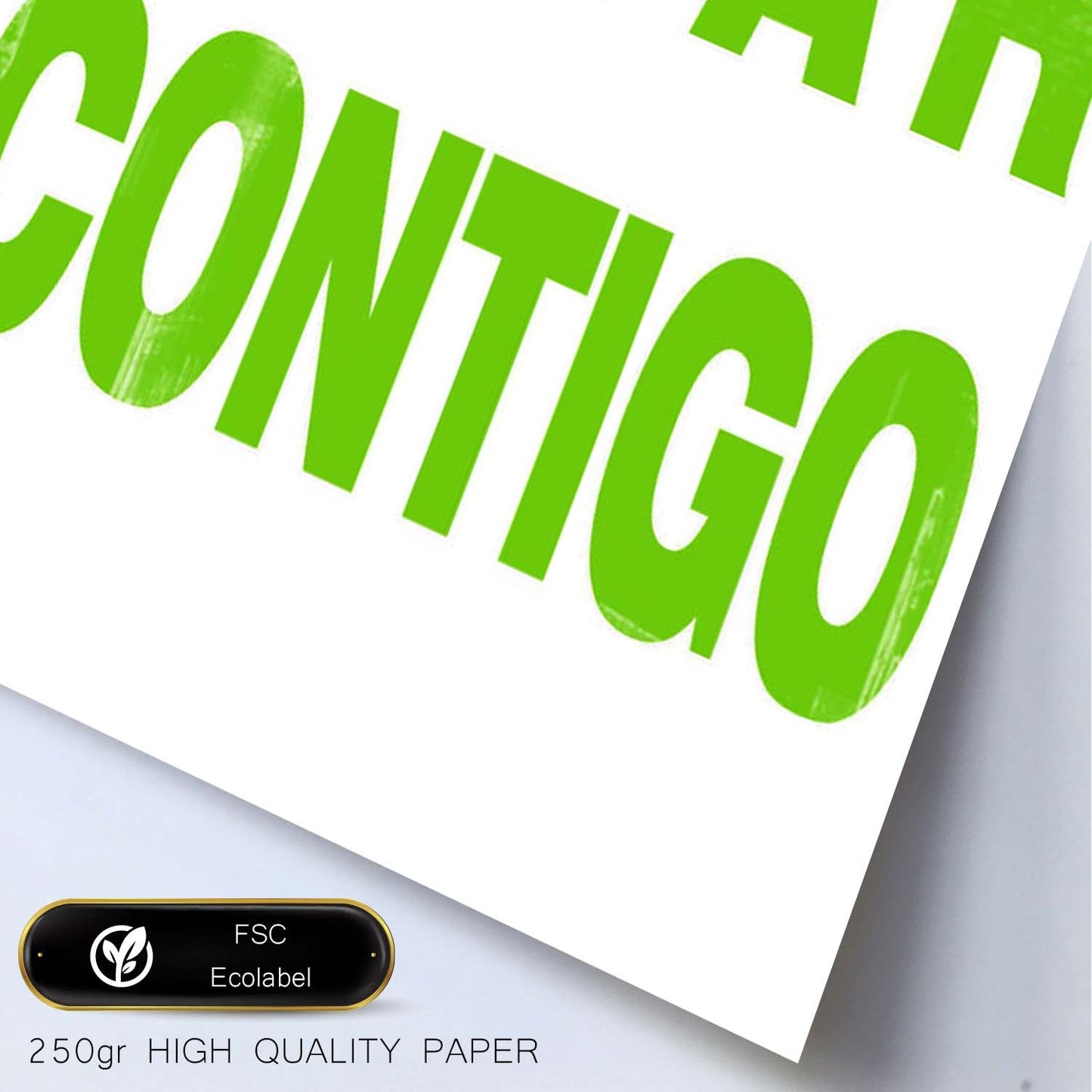 Poster con mensaje feliz. Lámina Sólo quiero estar contigo.-Artwork-Nacnic-Nacnic Estudio SL
