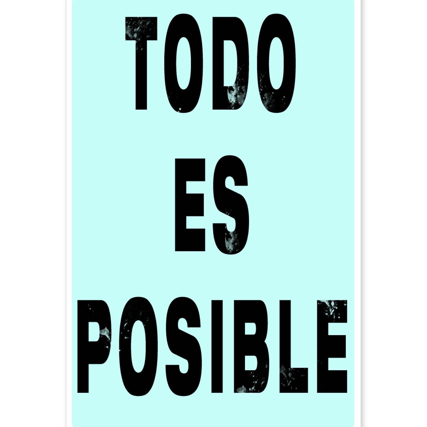 Poster con mensaje feliz. Lámina Todo es posible.-Artwork-Nacnic-A4-Sin marco-Nacnic Estudio SL