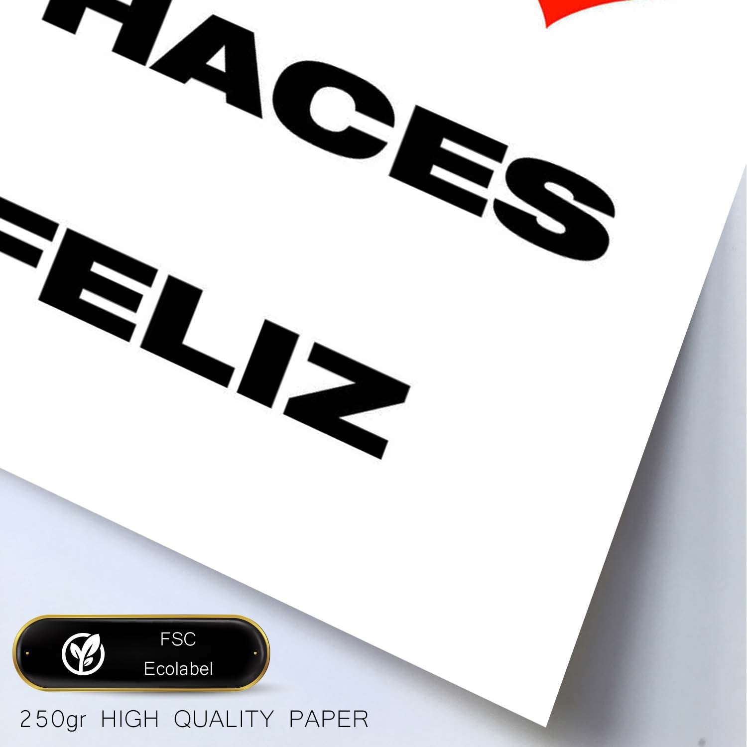 Poster con mensaje feliz. Lámina Tú me haces feliz.-Artwork-Nacnic-Nacnic Estudio SL