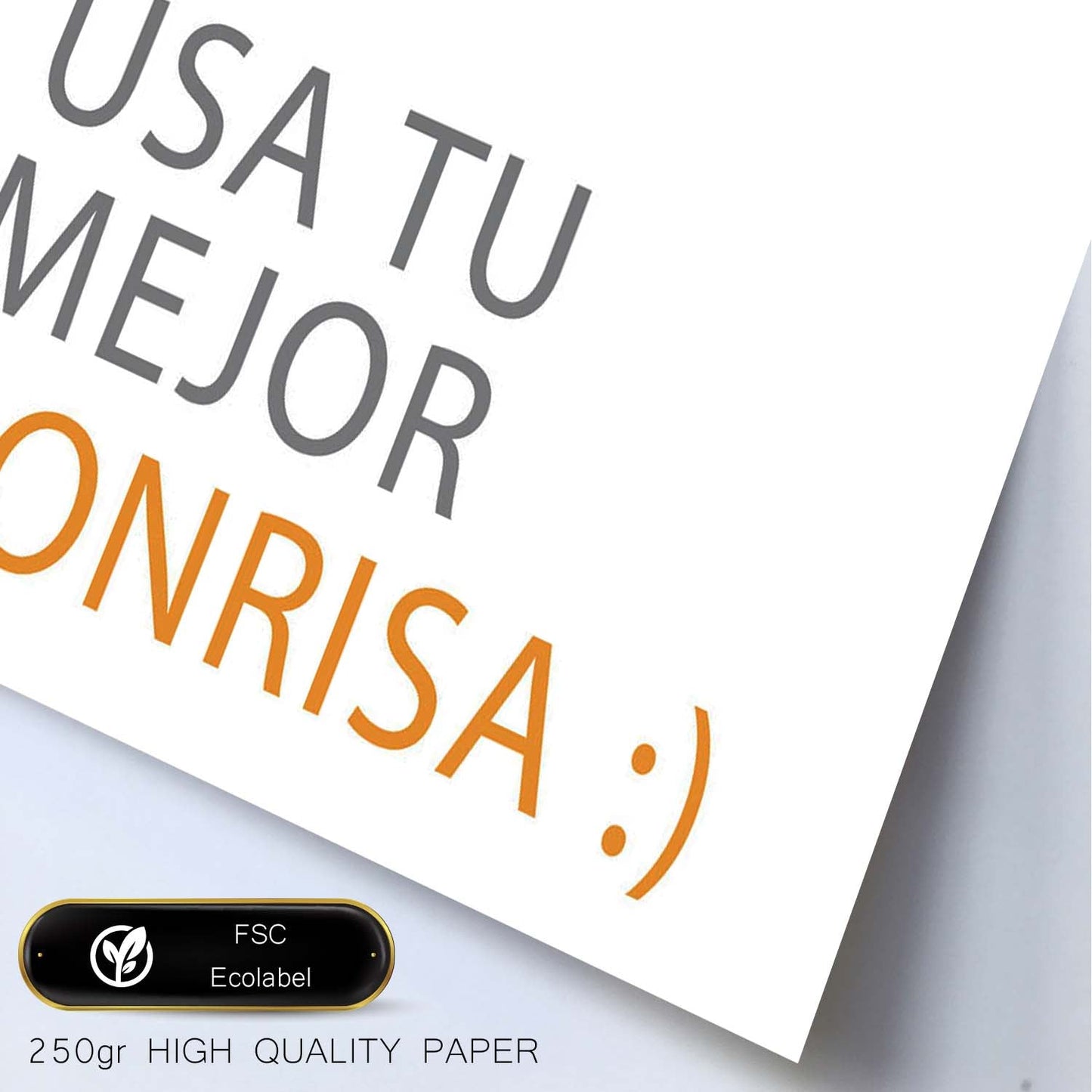 Poster con mensaje feliz. Lámina Usa tu mejor sonrisa.-Artwork-Nacnic-Nacnic Estudio SL