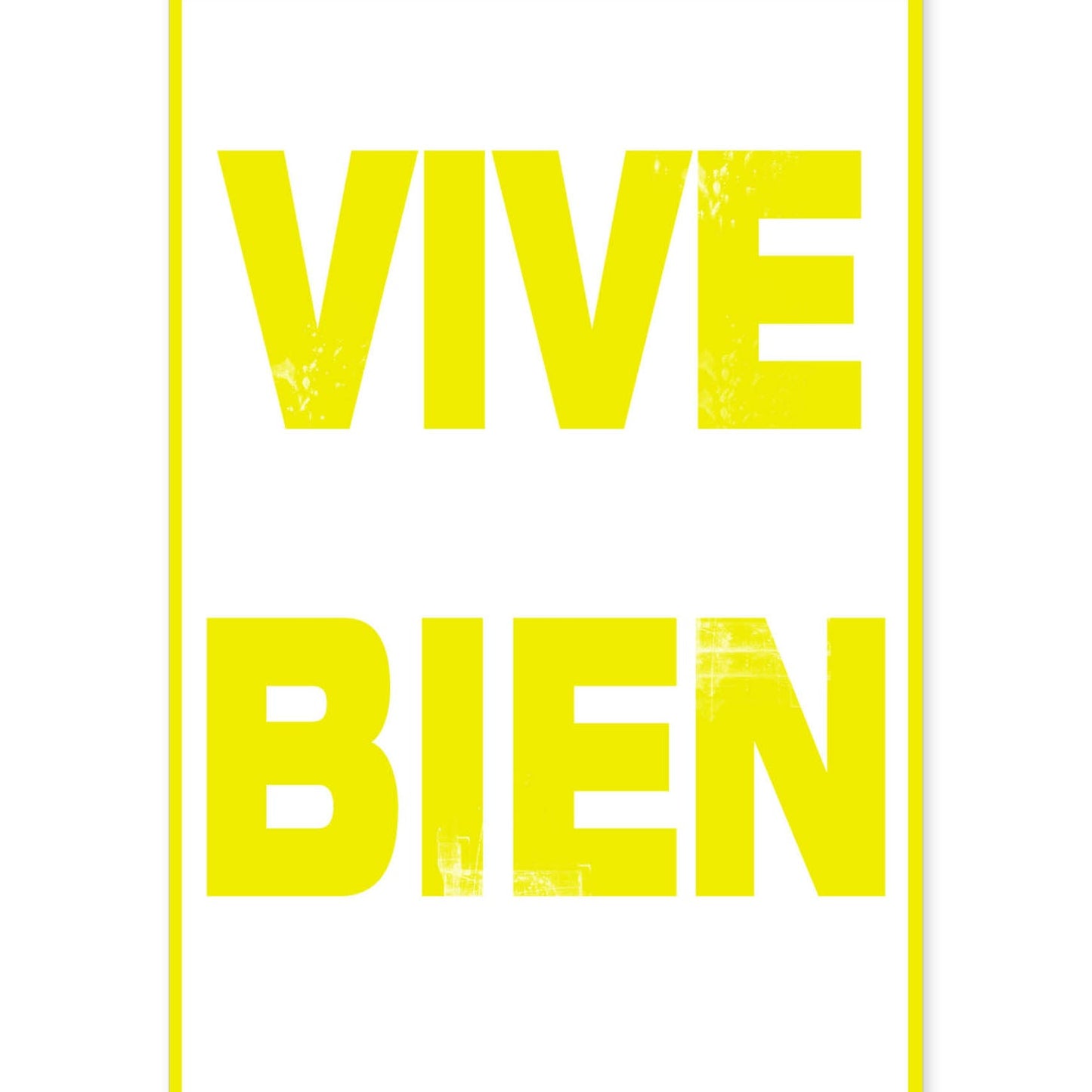 Poster con mensaje feliz. Lámina Vive bien.-Artwork-Nacnic-A4-Sin marco-Nacnic Estudio SL