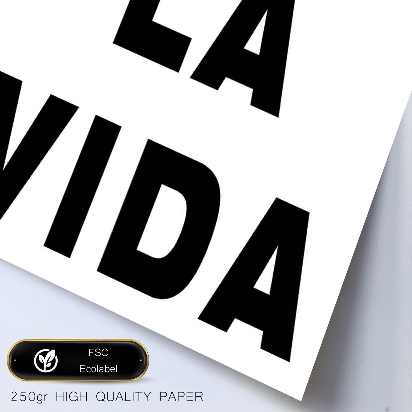 Poster con mensaje feliz. Lámina vive la vida.-Artwork-Nacnic-Nacnic Estudio SL