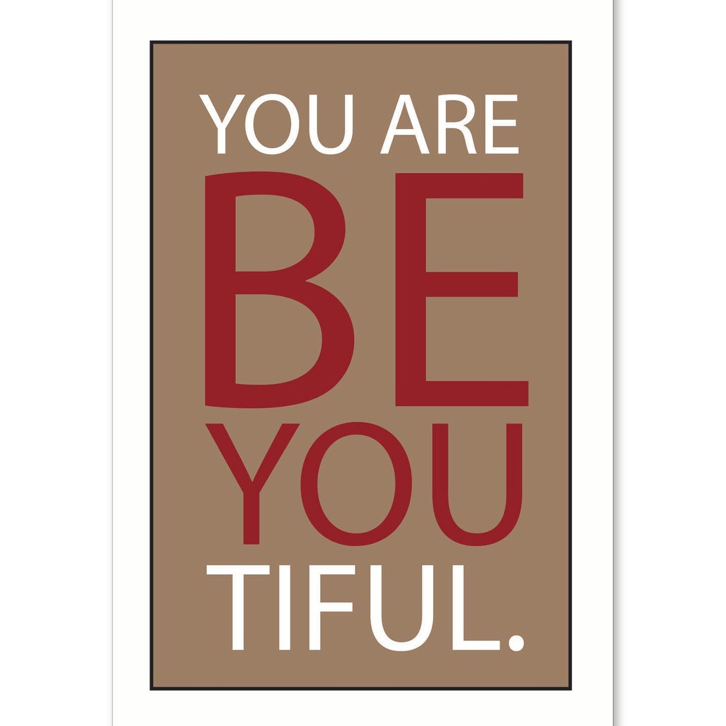 Poster con mensaje feliz. Lámina Yo are Be You tiful.-Artwork-Nacnic-A4-Sin marco-Nacnic Estudio SL