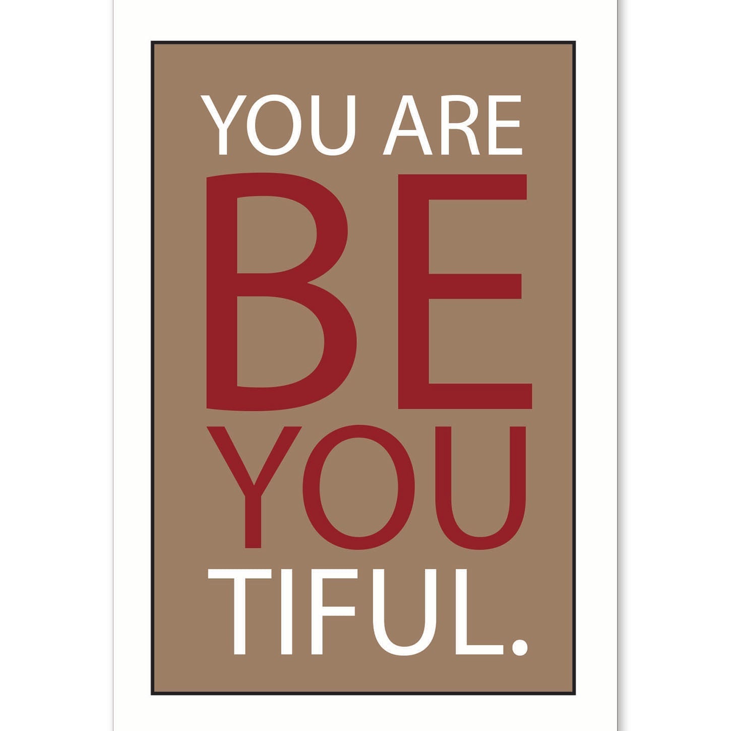 Poster con mensaje feliz. Lámina Yo are Be You tiful.-Artwork-Nacnic-A4-Sin marco-Nacnic Estudio SL