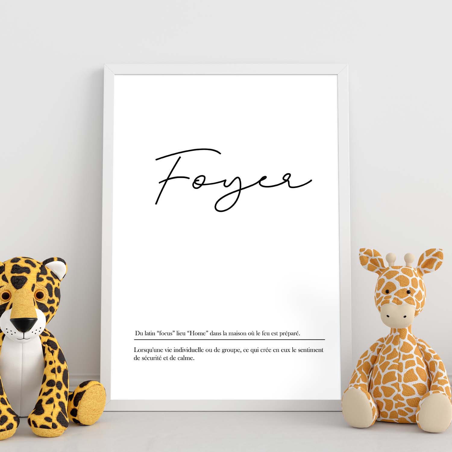 Poster con palabras en francés. Lámina Foyer con definición y fondo blanco.-Artwork-Nacnic-Nacnic Estudio SL