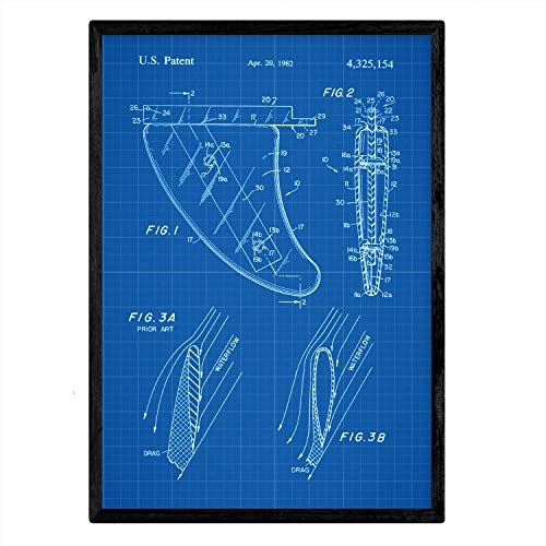 Poster con patente de Aleta. Lámina con diseño de patente antigua-Artwork-Nacnic-Nacnic Estudio SL