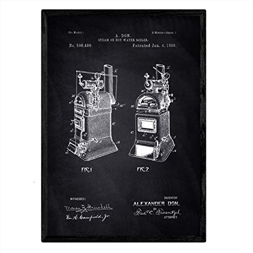 Poster con patente de Hervidor de agua. Lámina con diseño de patente antigua-Artwork-Nacnic-Nacnic Estudio SL