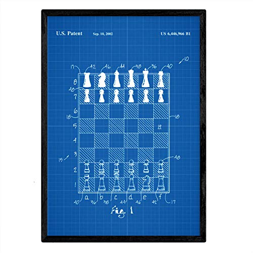 Poster con patente de Tablero y fichas. Lámina con diseño de patente antigua-Artwork-Nacnic-Nacnic Estudio SL