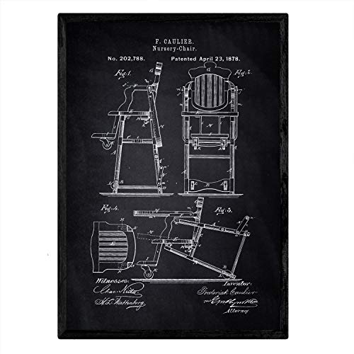 Poster con patente de Trona para comer. Lámina con diseño de patente antigua-Artwork-Nacnic-Nacnic Estudio SL