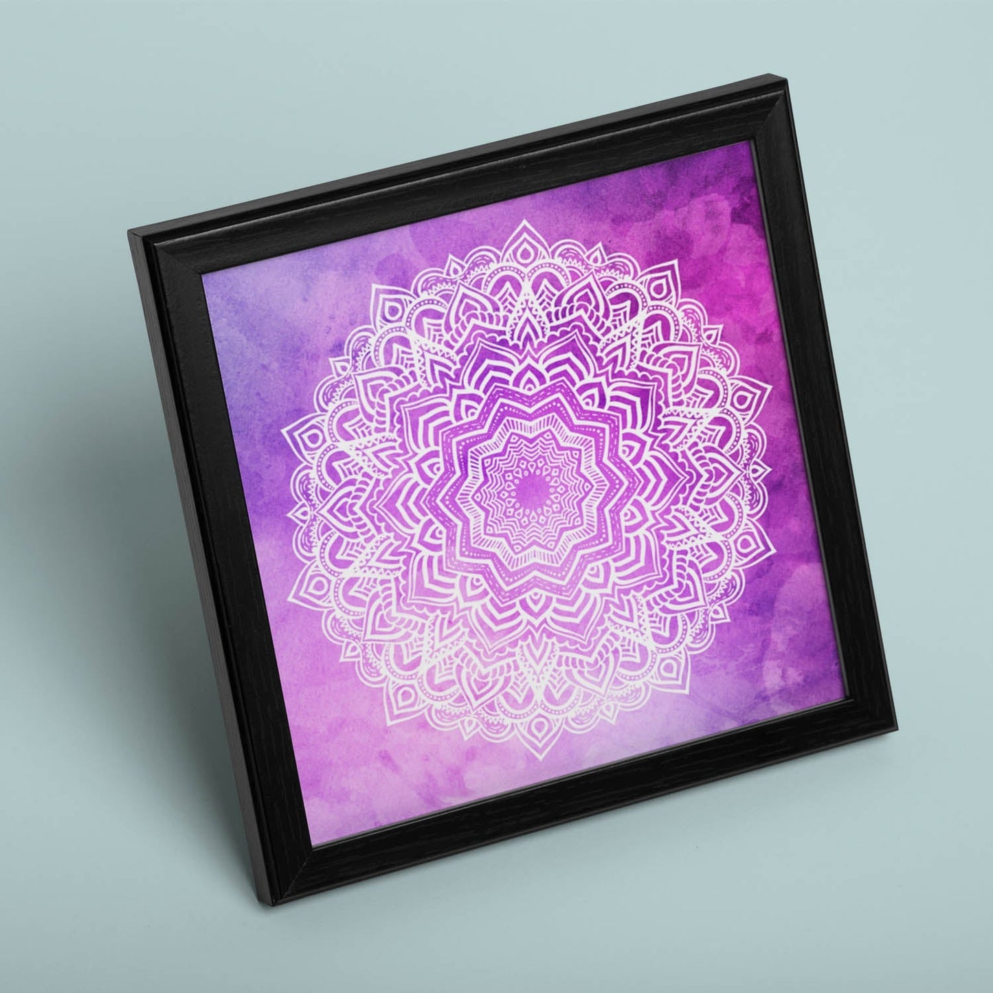 Poster cuadrado con dibujos de mandalas. Lámina mandala de la elegancia, ilustrada con mandalas coloridos y complejos.-Artwork-Nacnic-Nacnic Estudio SL