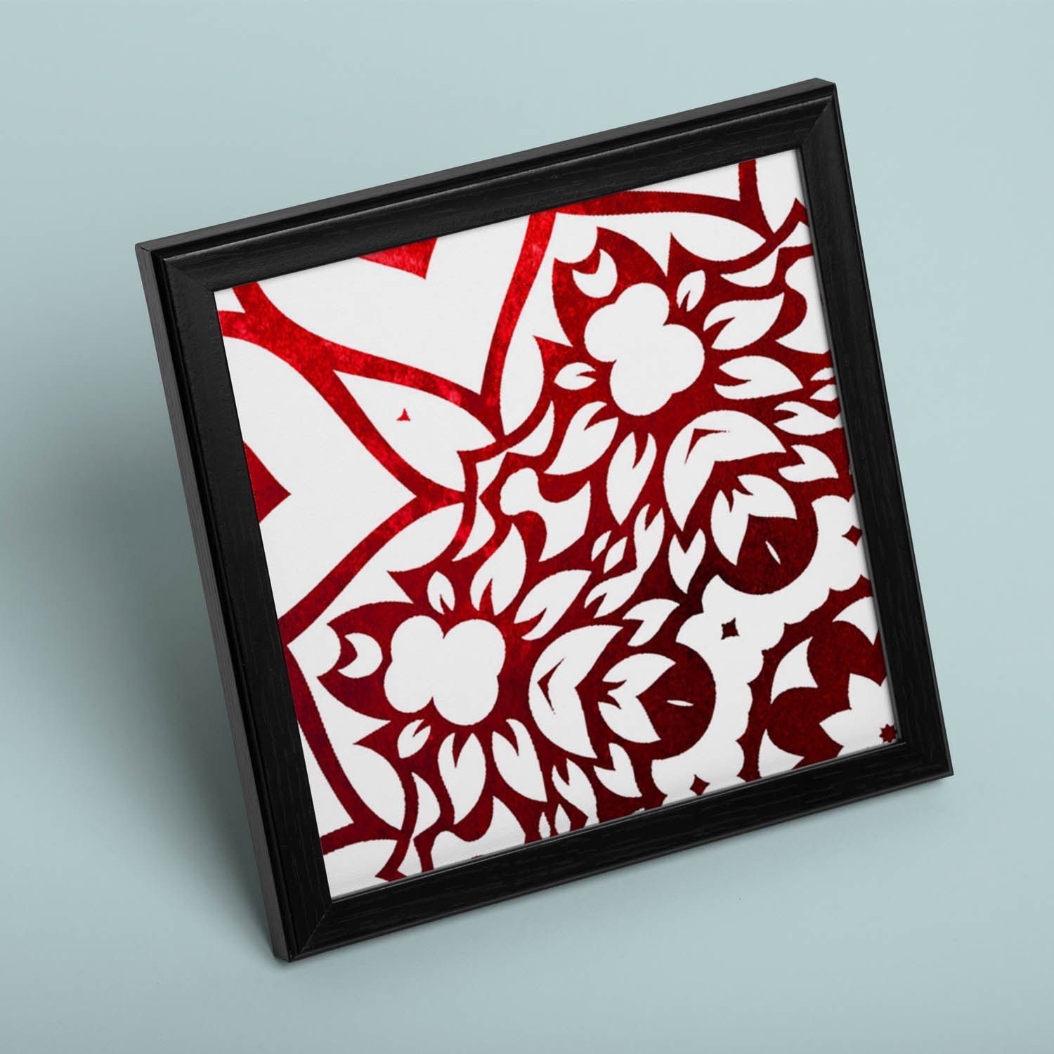 Poster cuadrado con dibujos de mandalas. Lámina mandala de la fuerza, ilustrada con mandalas coloridos y complejos.-Artwork-Nacnic-Nacnic Estudio SL