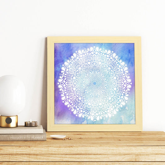 Poster cuadrado con dibujos de mandalas. Lámina mandala de la verdad, ilustrada con mandalas coloridos y complejos.-Artwork-Nacnic-Nacnic Estudio SL