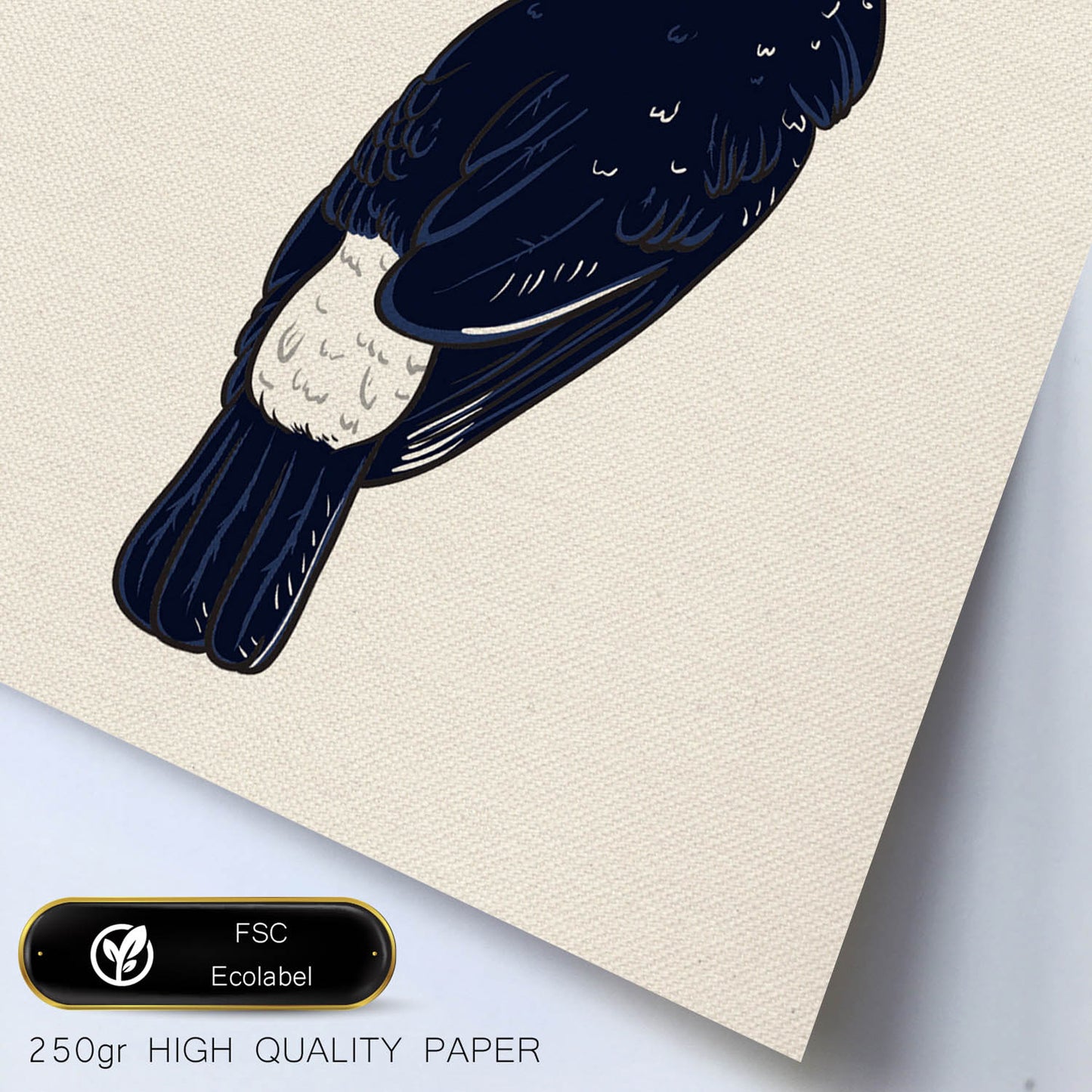 Poster cuadrado con dibujos de pájaros. Lámina Tucán inquieto, ilustrada con dibujos de pajaros y periquitos.-Artwork-Nacnic-Nacnic Estudio SL