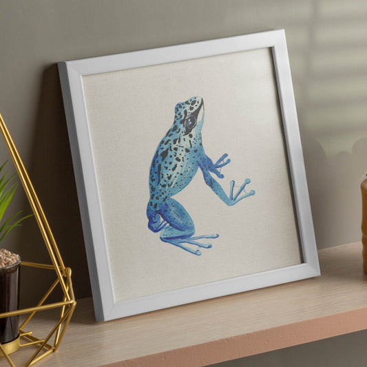 Poster cuadrado con dibujos de ranas y tortugas. Lámina Soy tu principe, ilustrada con dibujos de tortugas, ranas, y sapos.-Artwork-Nacnic-Nacnic Estudio SL