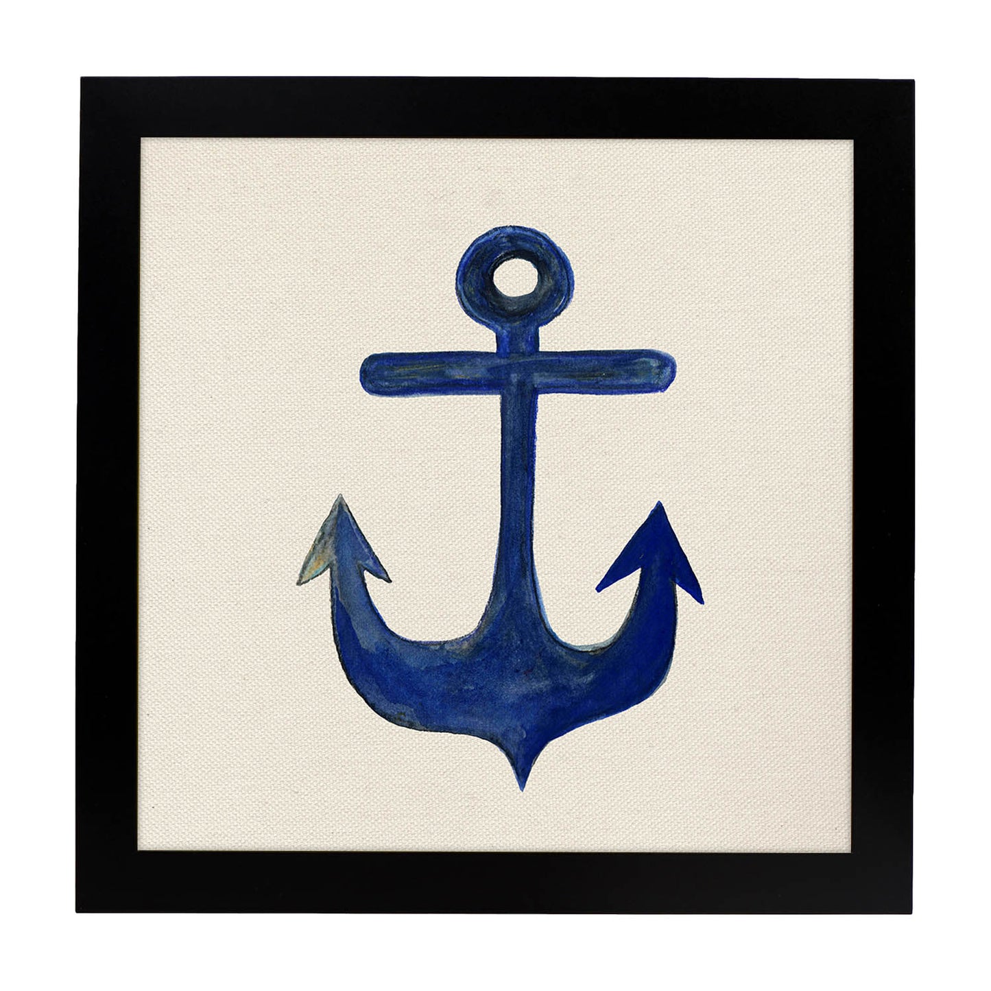 Poster cuadrado con dibujos del mar. Lámina Ancla mi vida, ilustrada con dibujos del mar y el océano.-Artwork-Nacnic-20x20 cm-Marco Negro-Nacnic Estudio SL