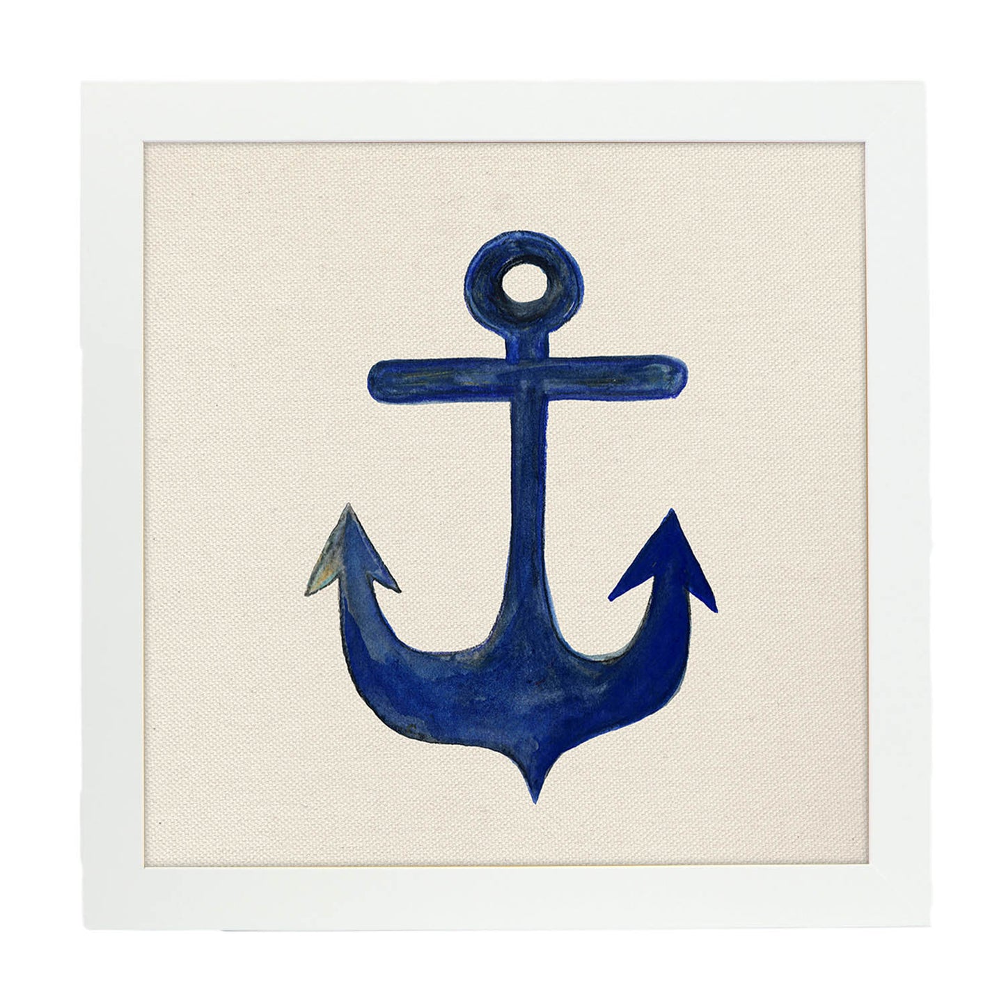 Poster cuadrado con dibujos del mar. Lámina Ancla mi vida, ilustrada con dibujos del mar y el océano.-Artwork-Nacnic-25x25 cm-Marco Blanco-Nacnic Estudio SL