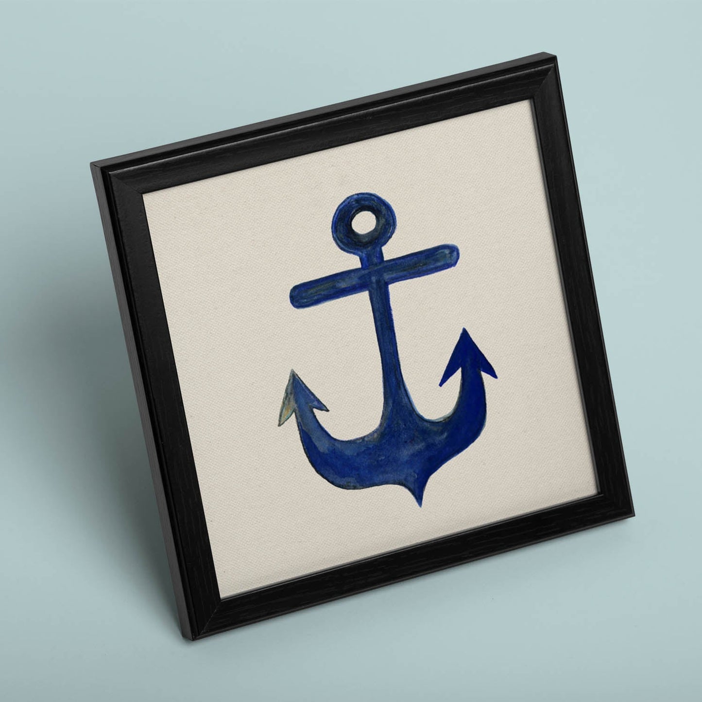Poster cuadrado con dibujos del mar. Lámina Ancla mi vida, ilustrada con dibujos del mar y el océano.-Artwork-Nacnic-Nacnic Estudio SL