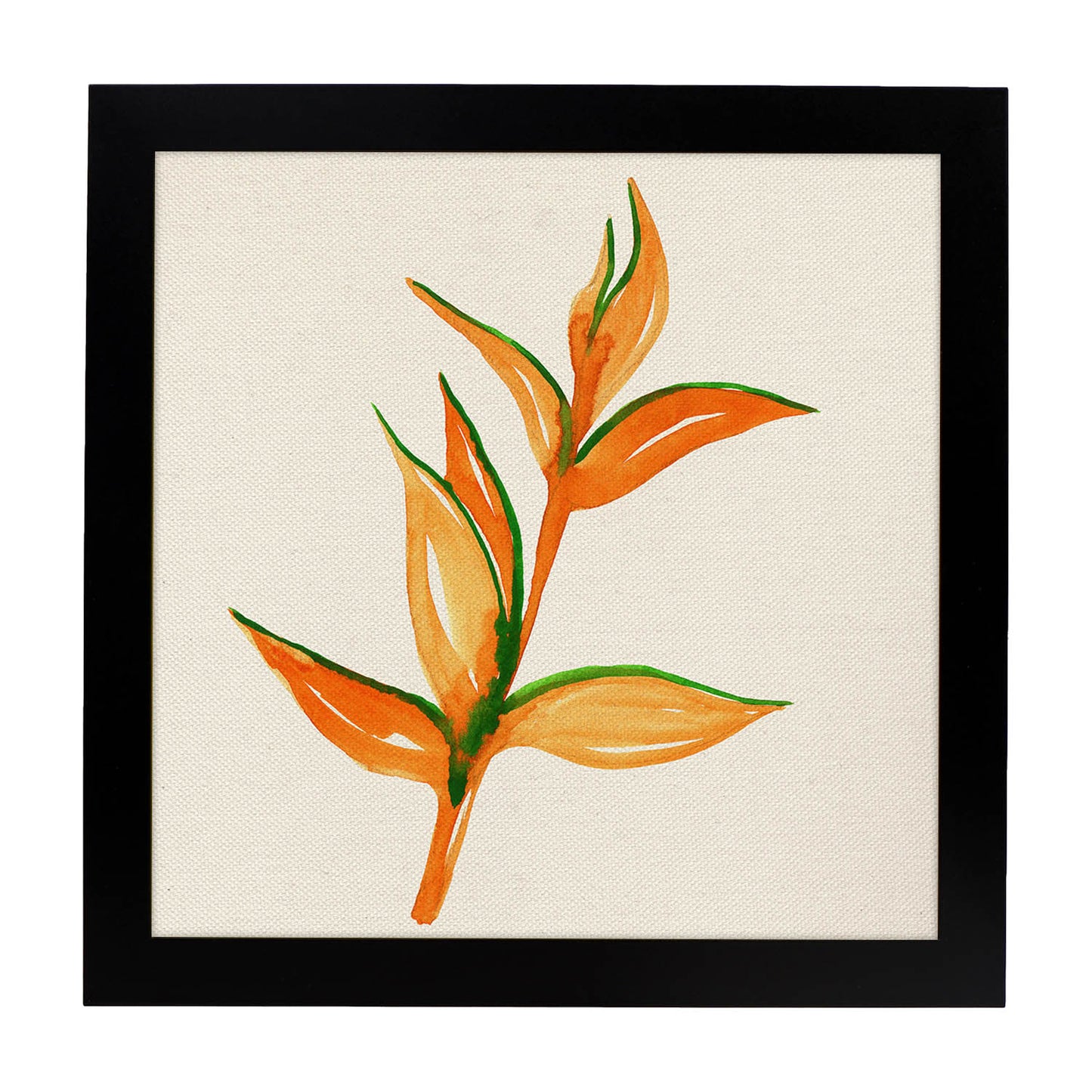 Poster cuadrado de Naranja eres tú. Lámina de frutas y verduras de forma cuadrada, ilustrada con dibujos a color.-Artwork-Nacnic-20x20 cm-Marco Negro-Nacnic Estudio SL