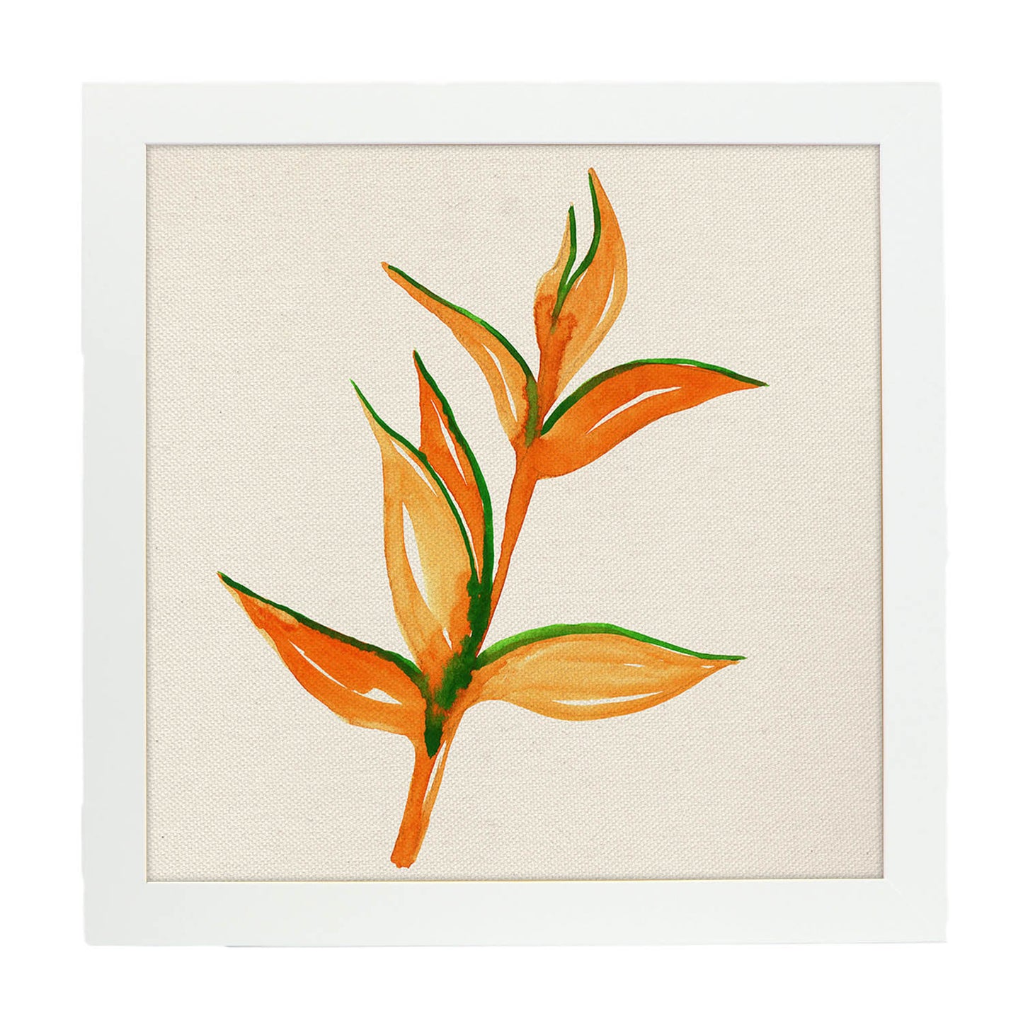 Poster cuadrado de Naranja eres tú. Lámina de frutas y verduras de forma cuadrada, ilustrada con dibujos a color.-Artwork-Nacnic-25x25 cm-Marco Blanco-Nacnic Estudio SL