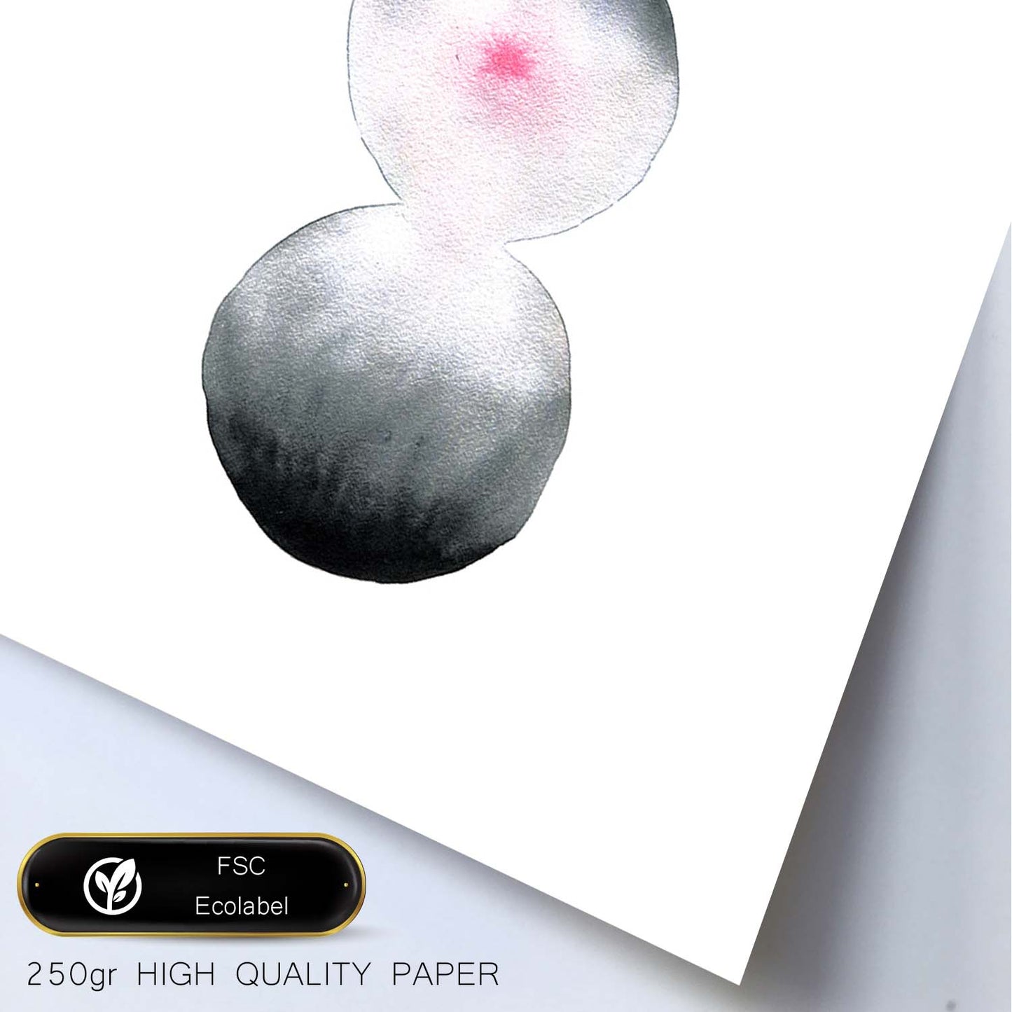 Poster de Abstracto rosa negro lunas. Lámina colorida con diseño nórdico.-Artwork-Nacnic-Nacnic Estudio SL