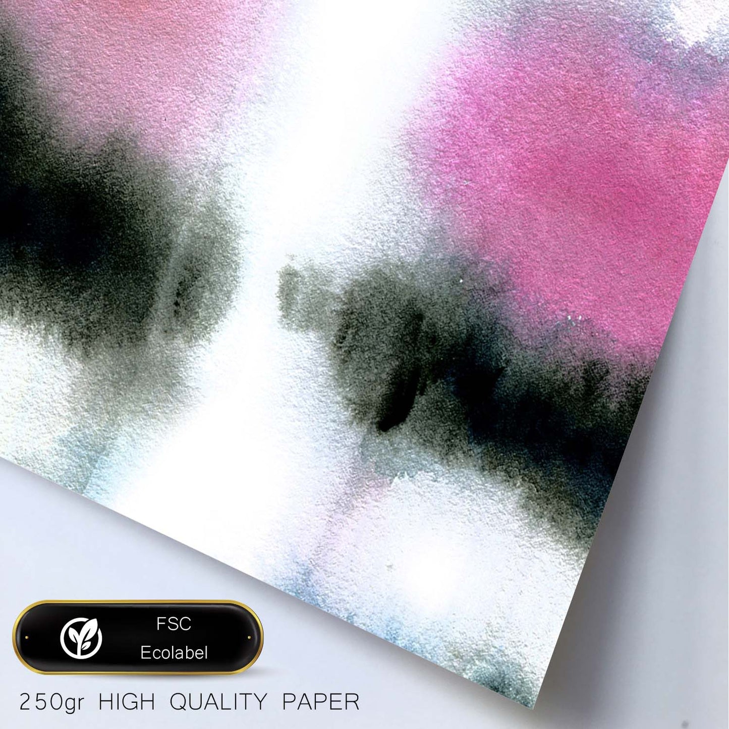 Poster de Abstracto rosa negro mancha. Lámina colorida con diseño nórdico.-Artwork-Nacnic-Nacnic Estudio SL
