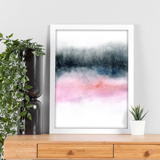 Poster de Abstracto rosa negro morado. Lámina colorida con diseño nórdico.-Artwork-Nacnic-Nacnic Estudio SL