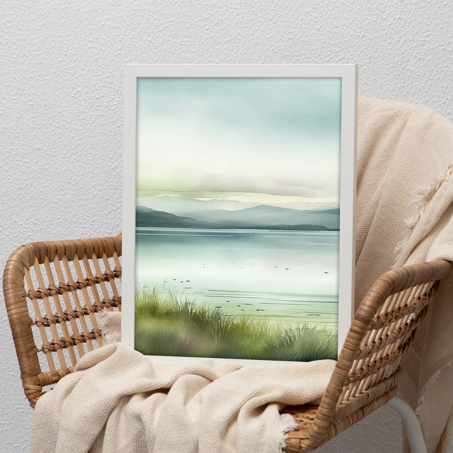 Póster de Acuarela de Paisaje Sereno