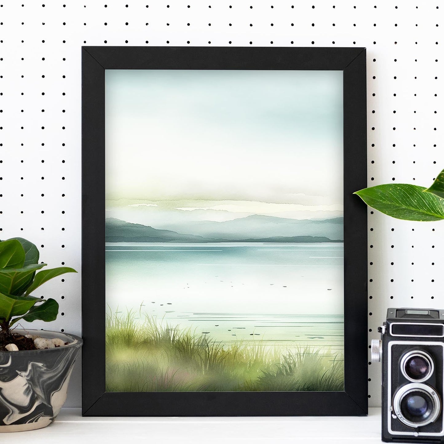 Póster de Acuarela de Paisaje Sereno