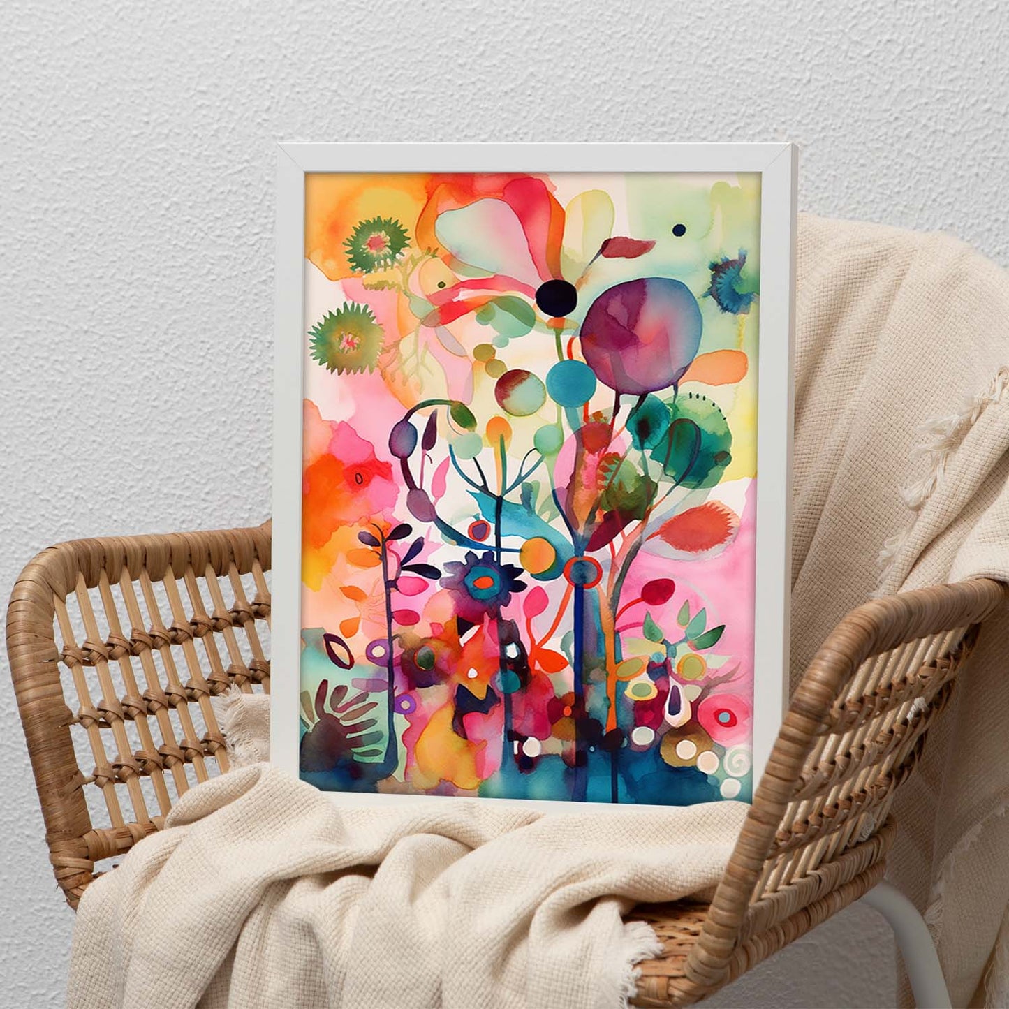 Lámina Acuarela Capricho Juguetón y Colorido
