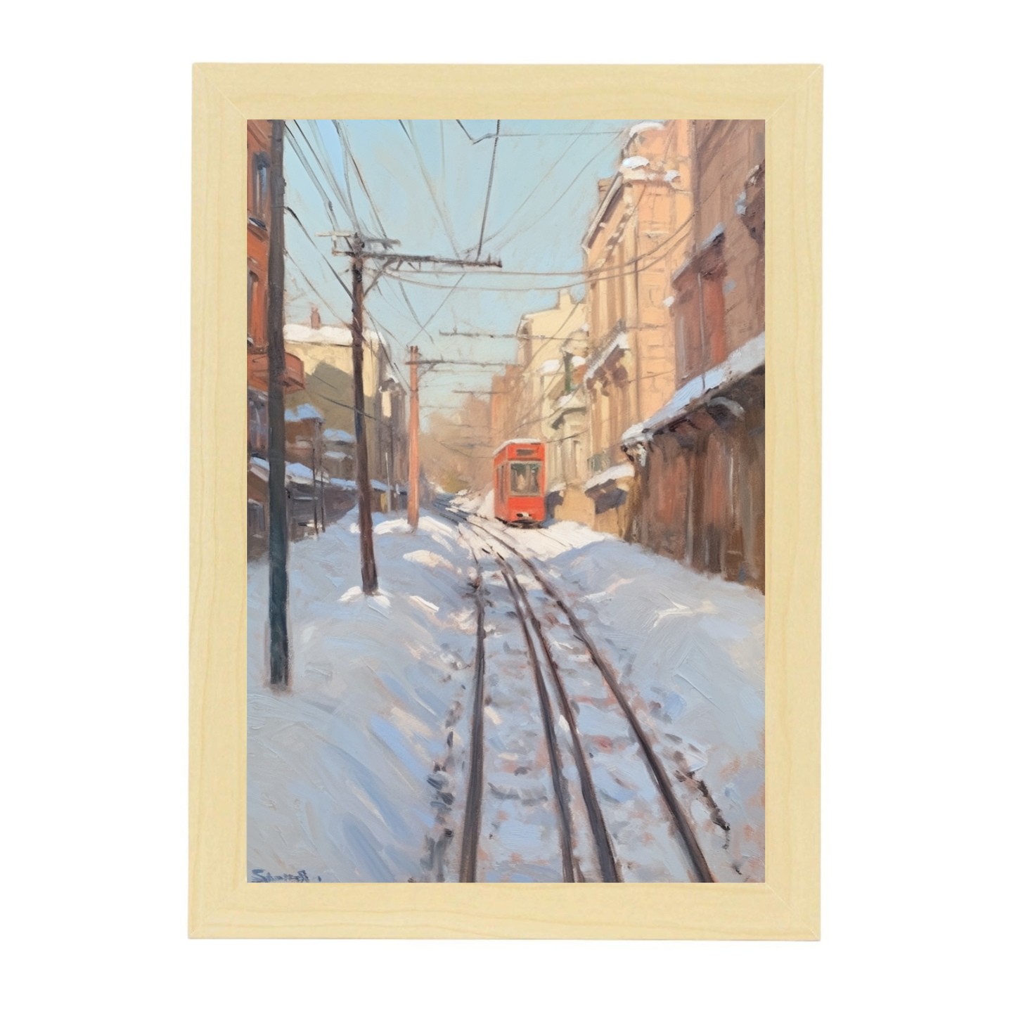Póster Acuarela Pastel de Nieve Años 90 en Rusia