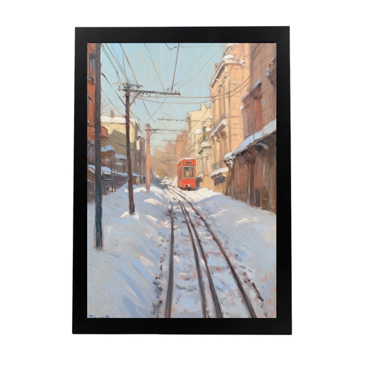 Póster Acuarela Pastel de Nieve Años 90 en Rusia