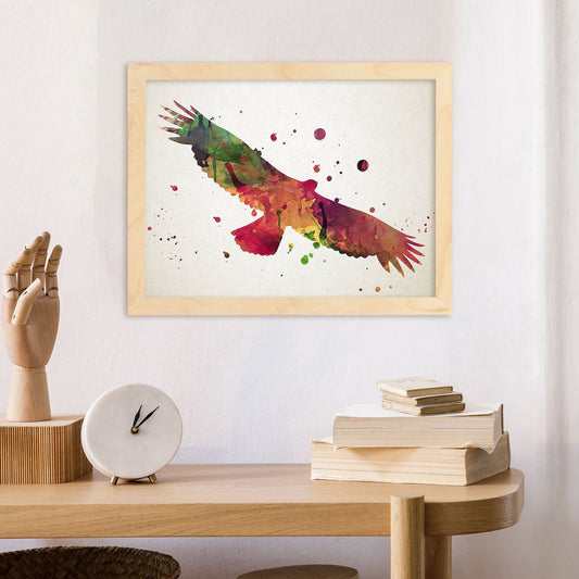 Poster de Aguila estilo acuarela. Láminas de animales con estilo acuarela-Artwork-Nacnic-Nacnic Estudio SL