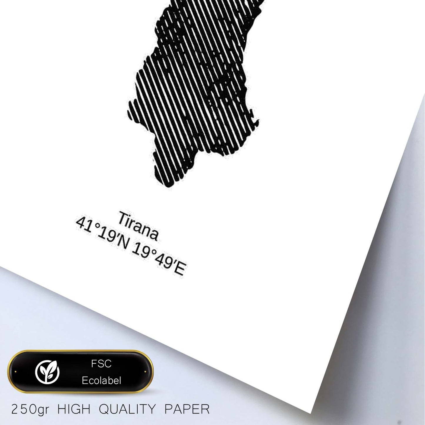 Poster de Albania. Láminas de paises y continentes del mundo.-Artwork-Nacnic-Nacnic Estudio SL