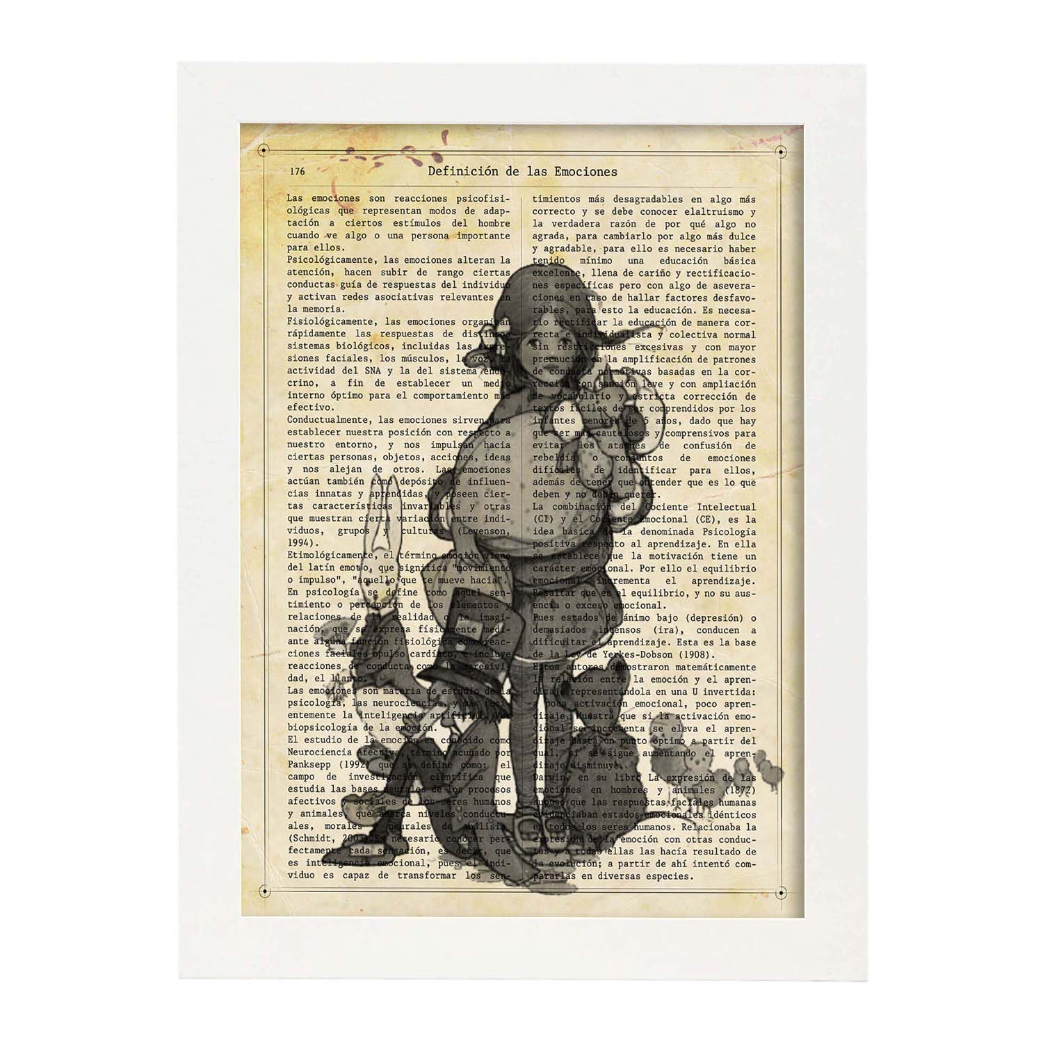 Poster de Alicia y sus amigos. Láminas de Alicia en el Pais de las Maravillas.-Artwork-Nacnic-A3-Marco Blanco-Nacnic Estudio SL