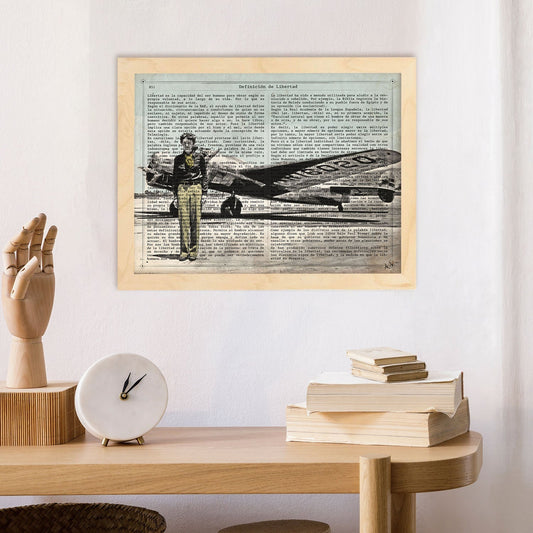 Poster de Amelia Earhart. Láminas de personajes importantes. Posters de músicos, actores, inventores, exploradores, ...-Artwork-Nacnic-Nacnic Estudio SL