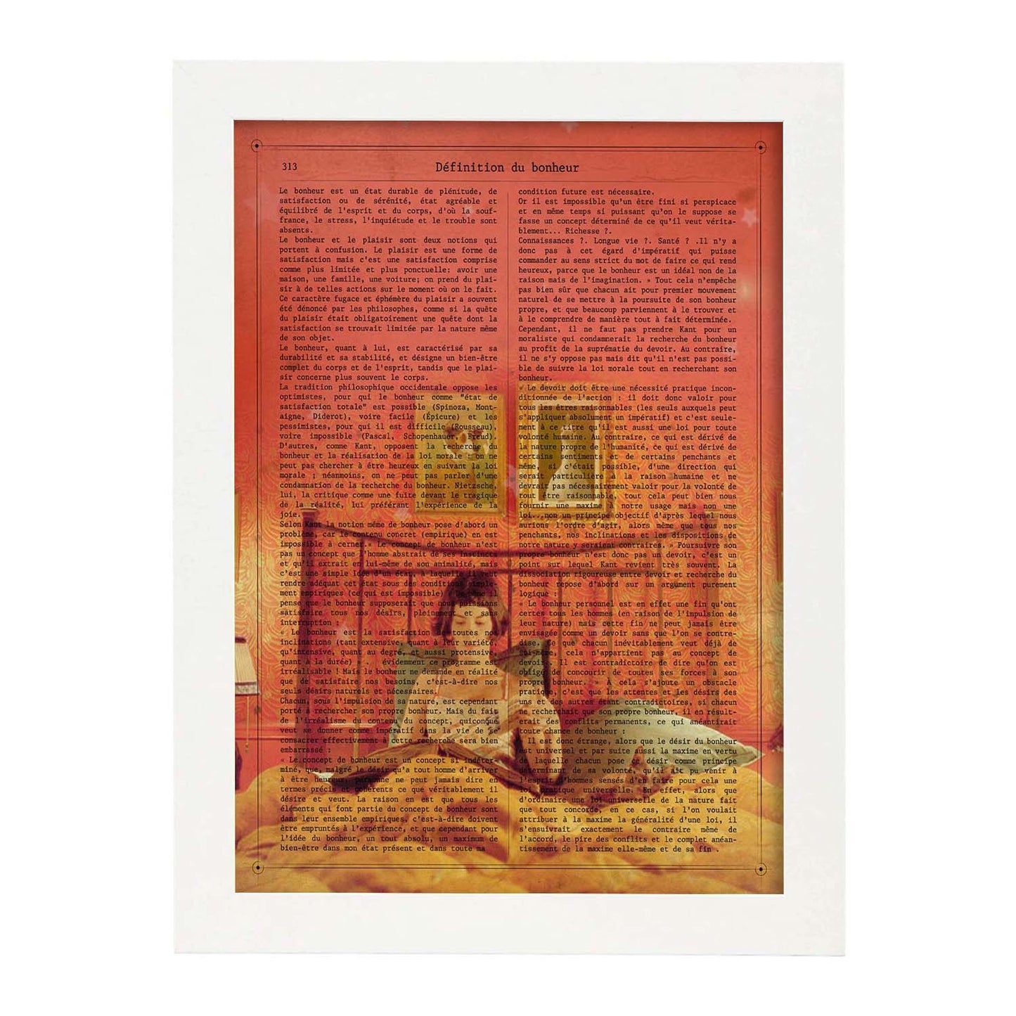 Poster de Amelie. Láminas de cine antiguo de Hollywood. Diseño de cine vintage con definiciones.-Artwork-Nacnic-A3-Marco Blanco-Nacnic Estudio SL
