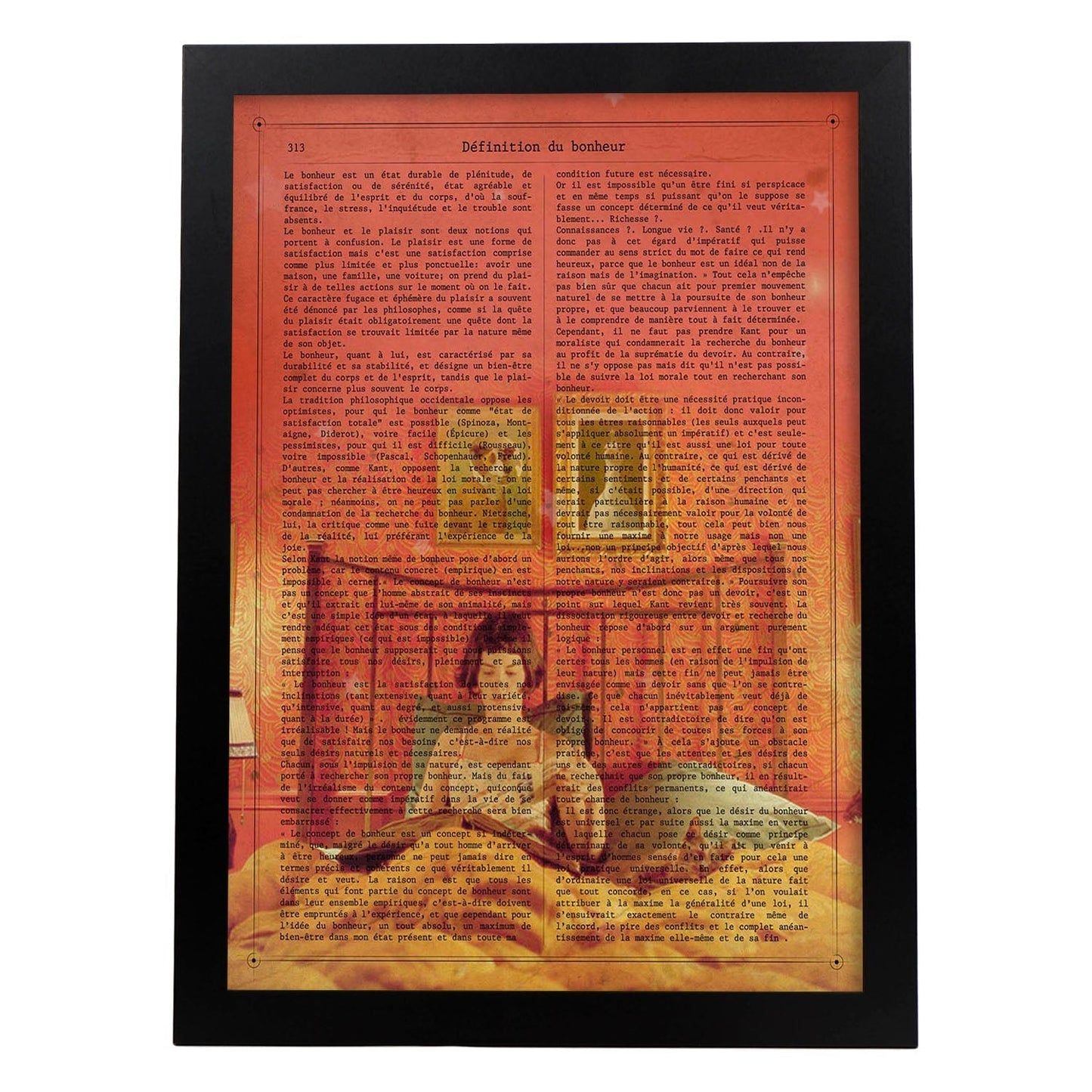 Poster de Amelie. Láminas de cine antiguo de Hollywood. Diseño de cine vintage con definiciones.-Artwork-Nacnic-A4-Marco Negro-Nacnic Estudio SL