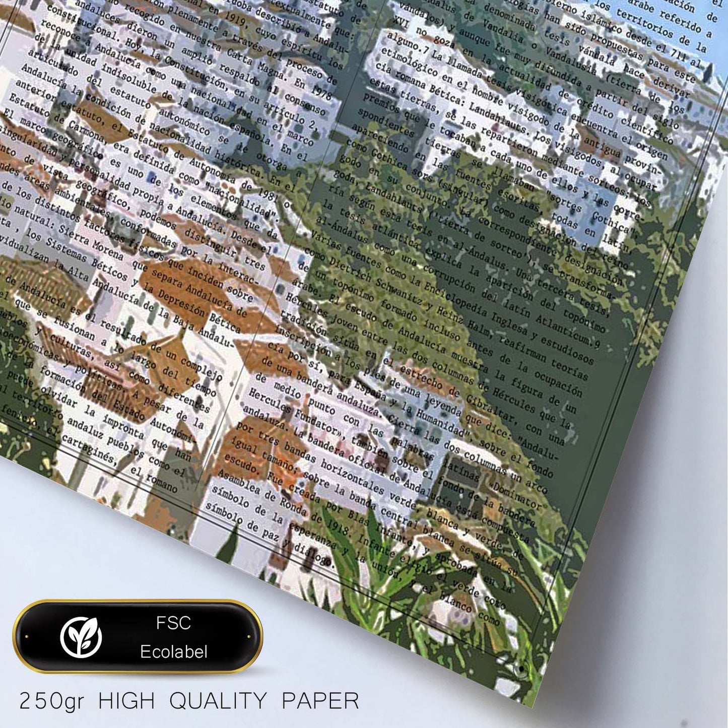 Poster de Andalucia. Láminas de comunidades autónomas de España.-Artwork-Nacnic-Nacnic Estudio SL