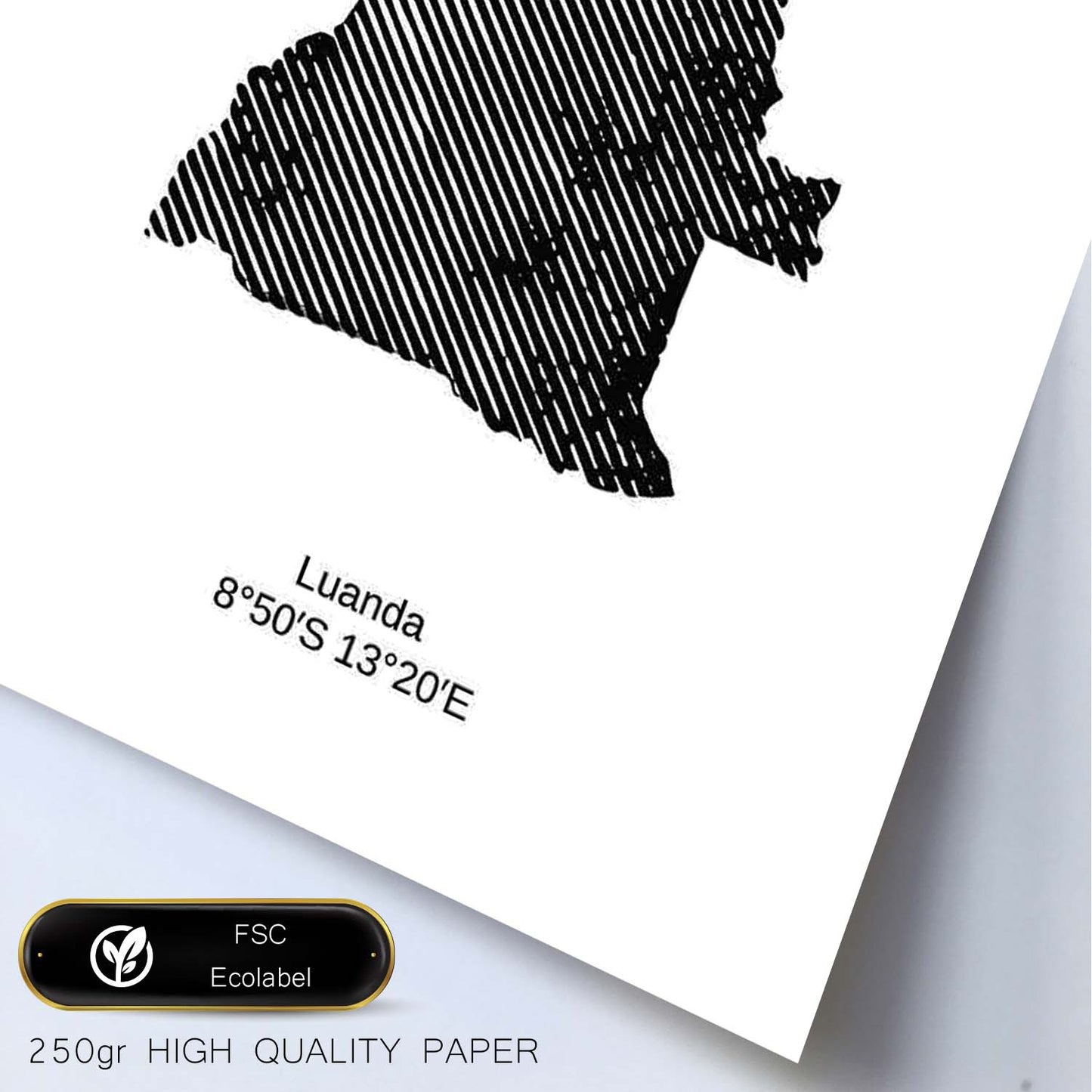 Poster de Angola. Láminas de paises y continentes del mundo.-Artwork-Nacnic-Nacnic Estudio SL