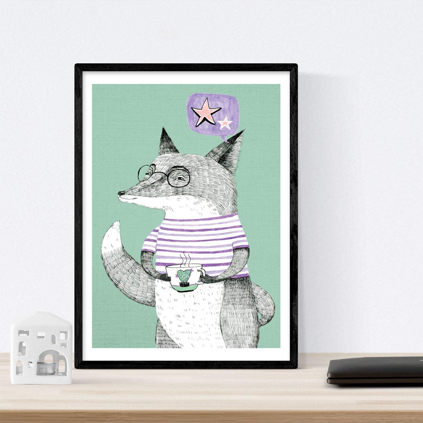 Poster de Animales modernos color. Lámina de animales con diseño nordico.-Artwork-Nacnic-Nacnic Estudio SL