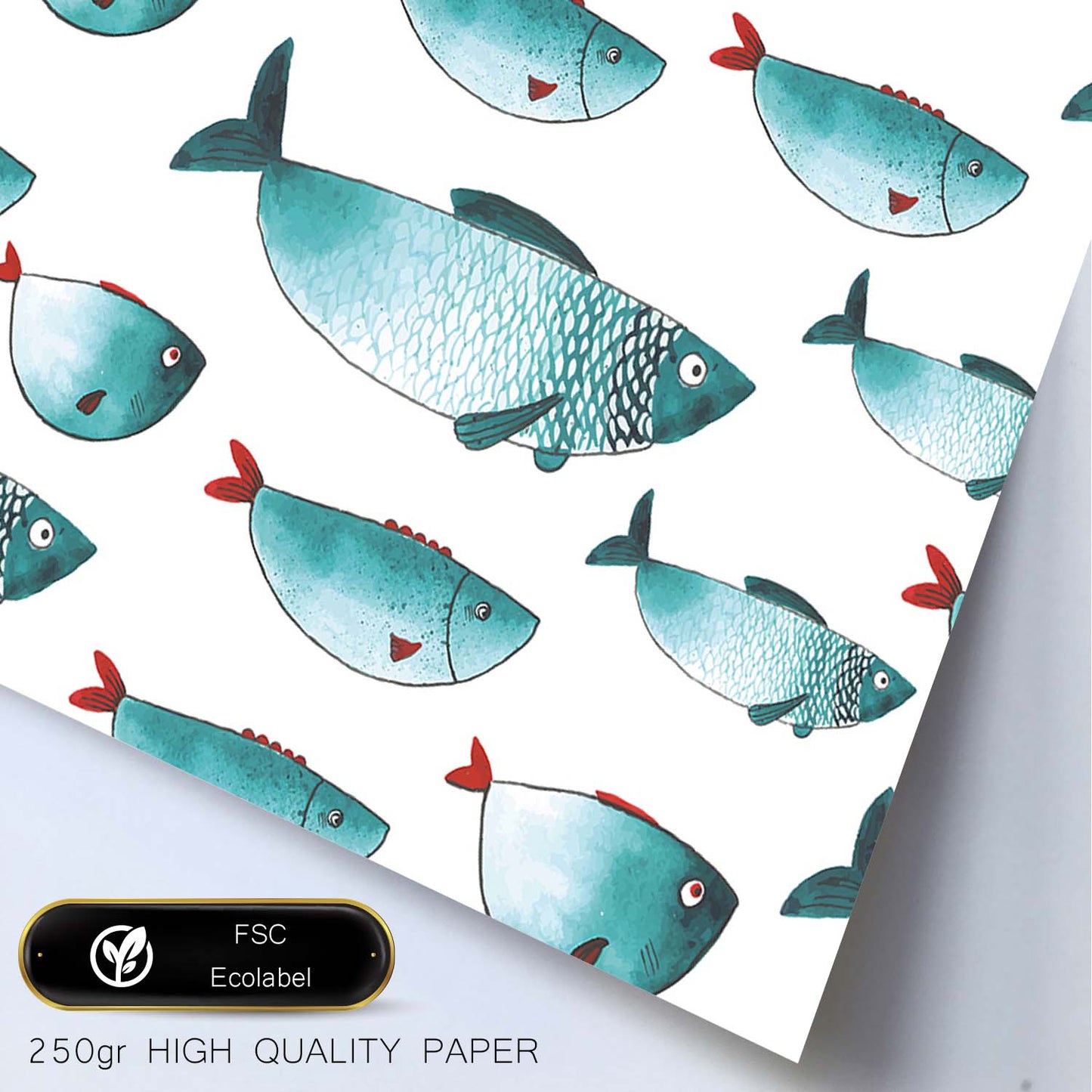 Poster de animales. Lámina Peces mil. Colección mix de animales coloridos para-Artwork-Nacnic-Nacnic Estudio SL