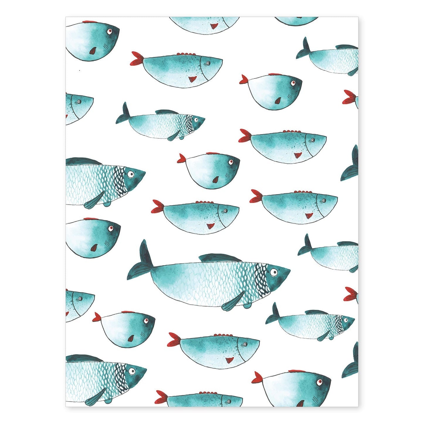 Poster de animales. Lámina Peces mil. Colección mix de animales coloridos para-Artwork-Nacnic-A4-Sin marco-Nacnic Estudio SL